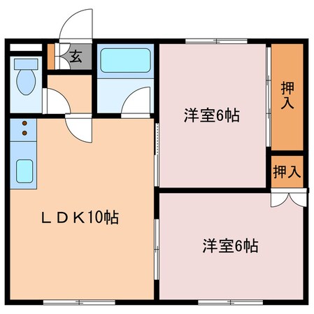 ブリリアント船見Ａの物件間取画像